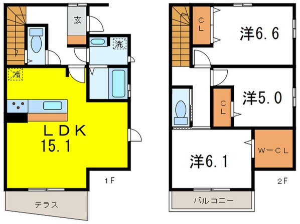 フェリシテ箕面の物件間取画像